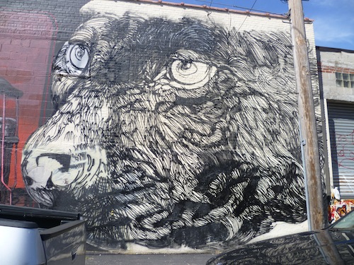 Street Art: Mural by Gaia in Bushwick