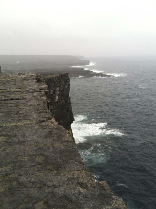 The cliffs of Dún Aonghus on the island of Inishmore.