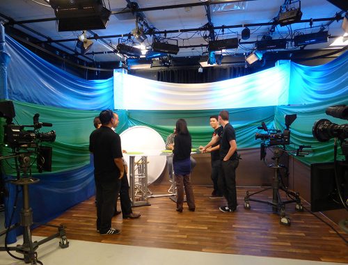 The public access studio at CreaTV in San Jose.