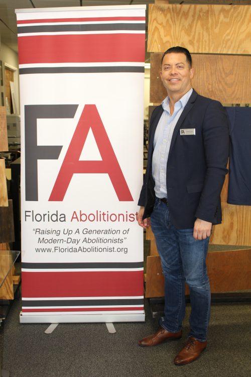 Tomas Lares outside a Florida Abolitionist Task Force meeting in March 2016