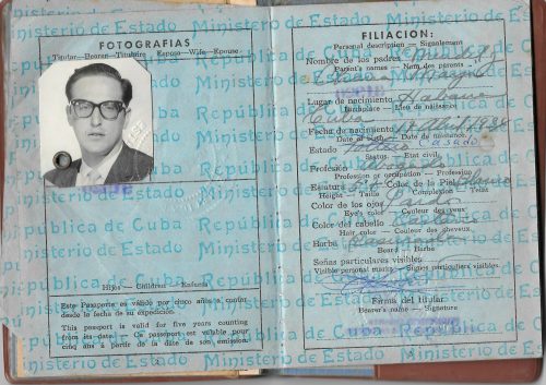 Alberto's Cuban passport