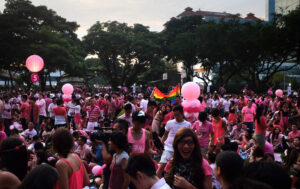 Pink Dot SG celebration at Hong Lim Park in 2014.