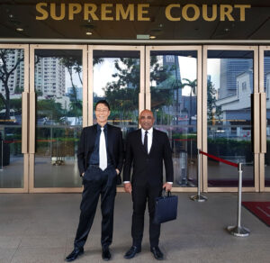Roy Tan and his lawyer M. Ravi before their Section 377A constitutional challenge.