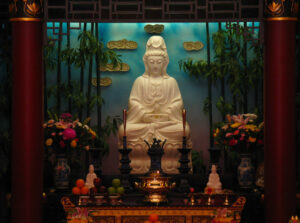 A statue of the Buddhist bodhisattva Guan Yin.